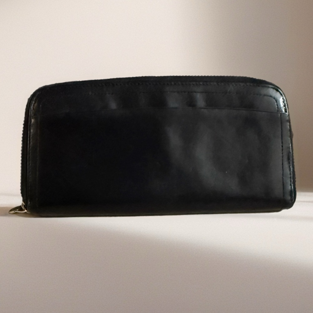 Monsac Black Leather Wallet - Picture 3 of 7